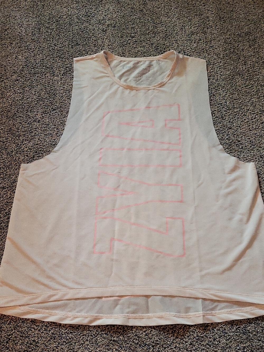 Zyia Light Pink Graphic Muscle Tank